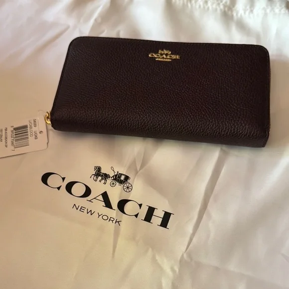 Coach Oxblood Leather Wallet NWT - Picture 4 of 11